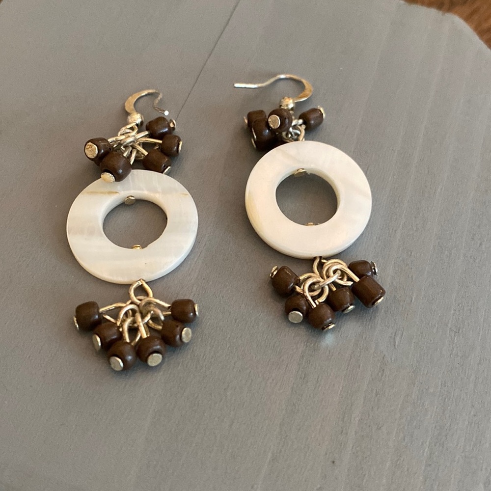 White & Chocolate Earrings!